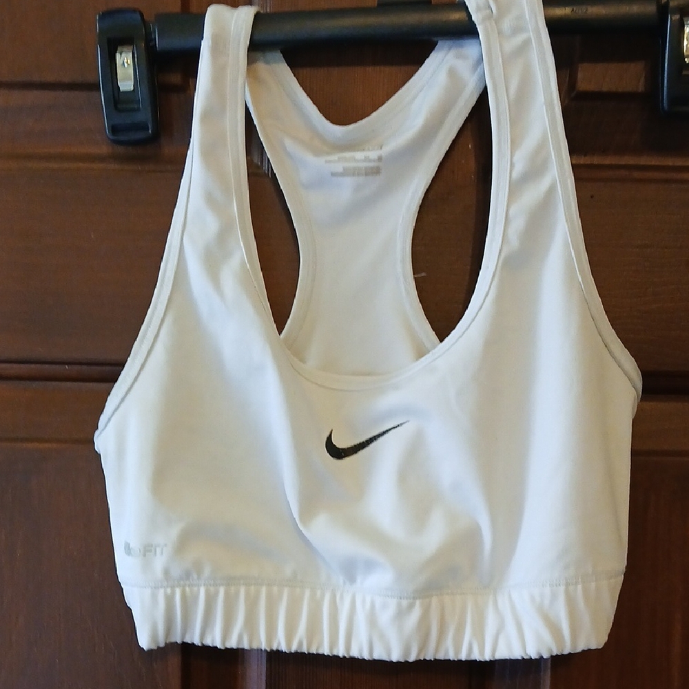 Nike White Sports Bra with Racerback Design